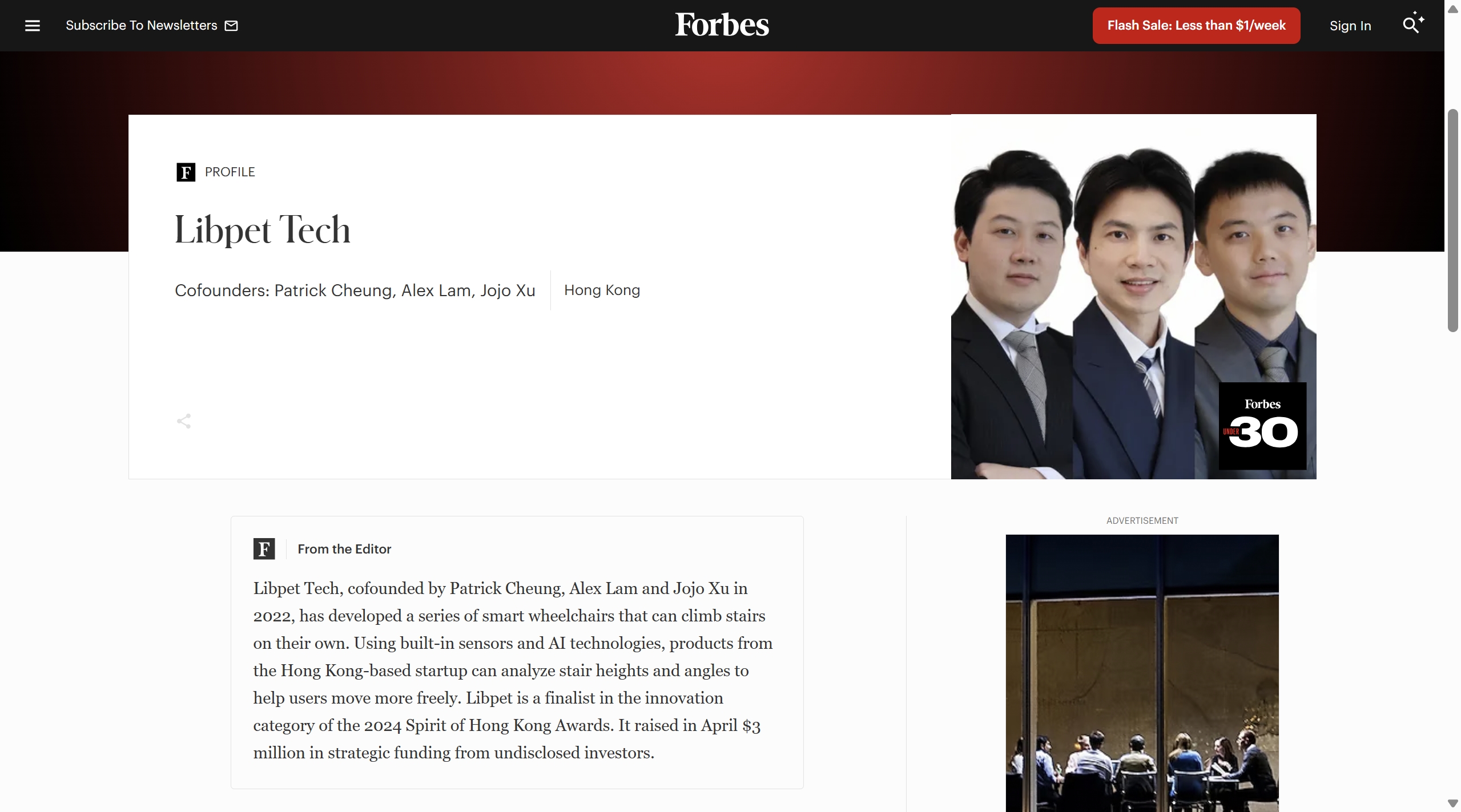 Forbes 30 Under 30 Asia feature